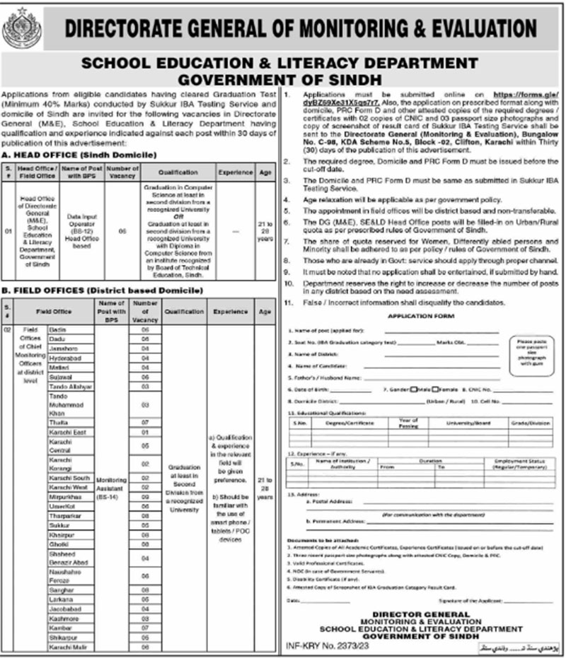Sindh-Education-Monitoring-And-Evaluation-Jobs-Advertisement-Download-PDF