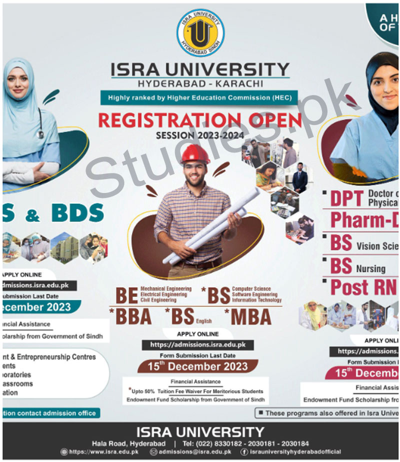 isra university admission