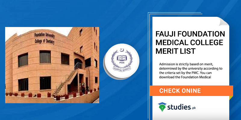 Fauji Foundation Medical College Merit List 