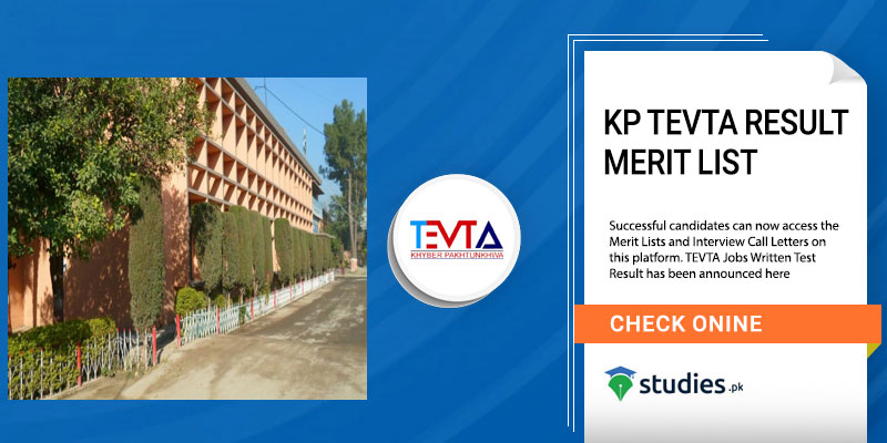 KP TEVTA Result Merit List, Interview Calls List